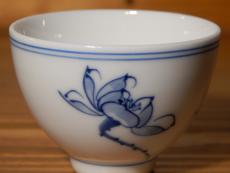 Jingdezhen Porzellan Schälchen, ca 50ml, 30g, Motiv Lotus