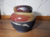 Raku-Dose, Miteinander, Höhe 12,5cm, 630g