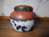 Raku-Dose, Dalmatiner, Höhe 12,5cm, 760g